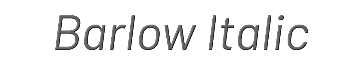 Barlow Italic 