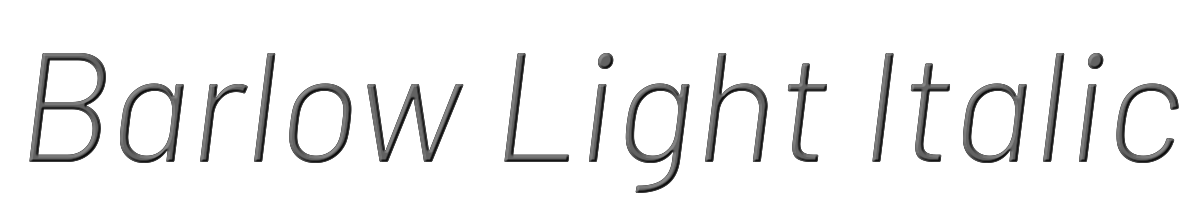 Barlow Light Italic 