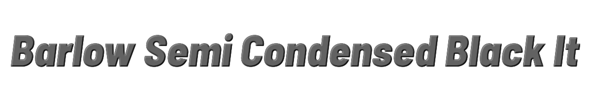 Barlow Semi Condensed Black Italic 