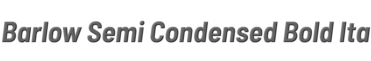 Barlow Semi Condensed Bold Italic 