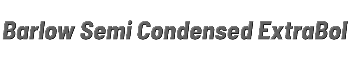 Barlow Semi Condensed ExtraBold Italic 