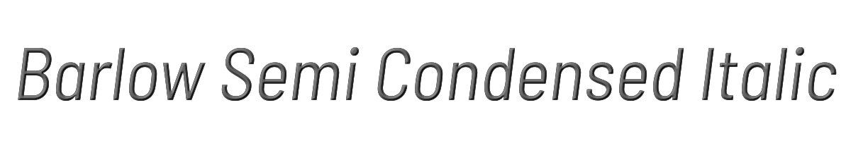Barlow Semi Condensed Italic 