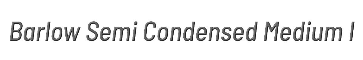 Barlow Semi Condensed Medium Italic 