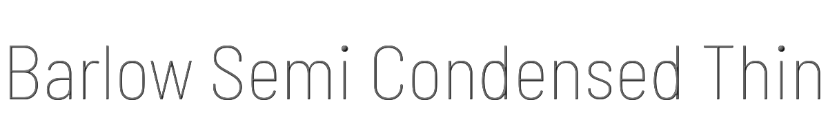 Barlow Semi Condensed Thin 