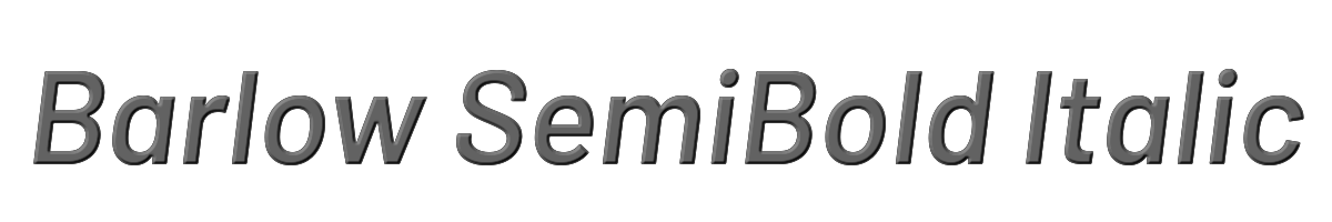 Barlow SemiBold Italic 