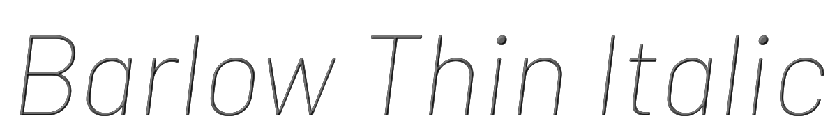 Barlow Thin Italic 