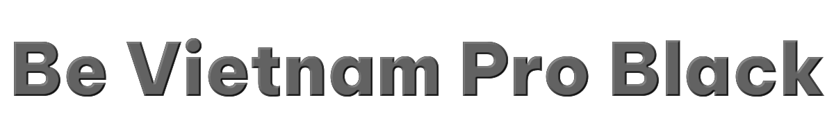 Be Vietnam Pro Black 
