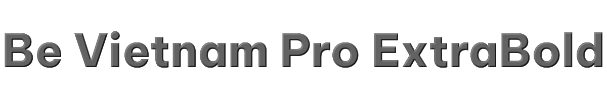 Be Vietnam Pro ExtraBold 
