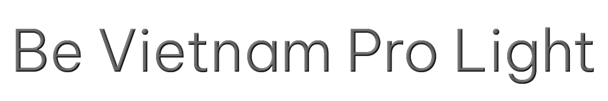 Be Vietnam Pro Light 