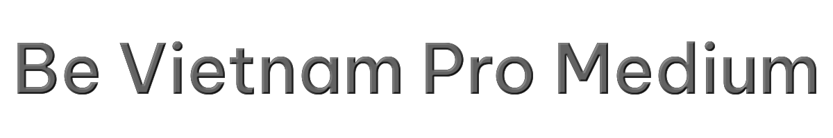 Be Vietnam Pro Medium 
