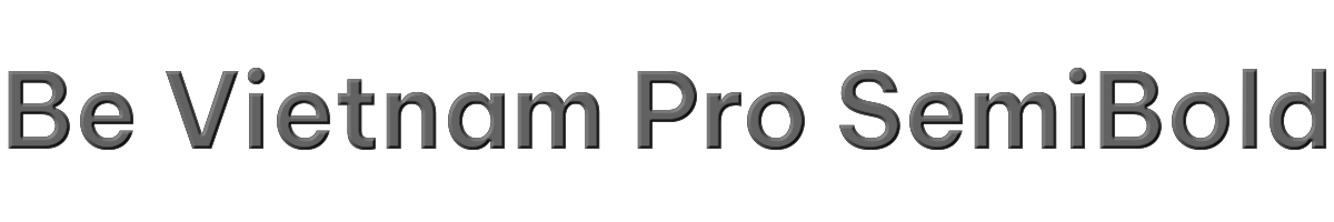 Be Vietnam Pro SemiBold 