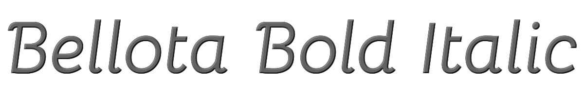 Bellota Bold Italic 