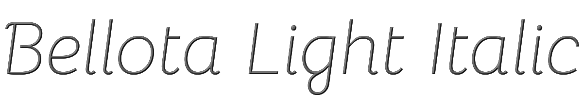 Bellota Light Italic 
