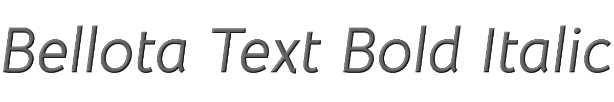 Bellota Text Bold Italic 