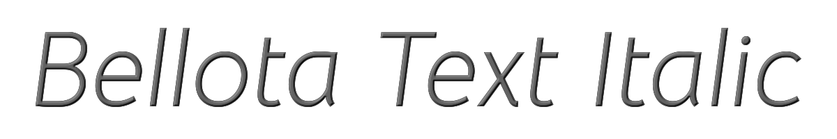 Bellota Text Italic 