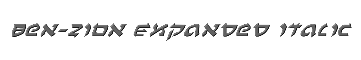 Ben-Zion Expanded Italic 