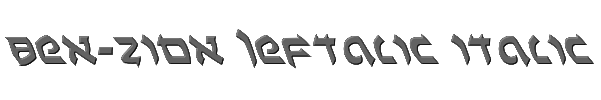 Ben-Zion Leftalic Italic 