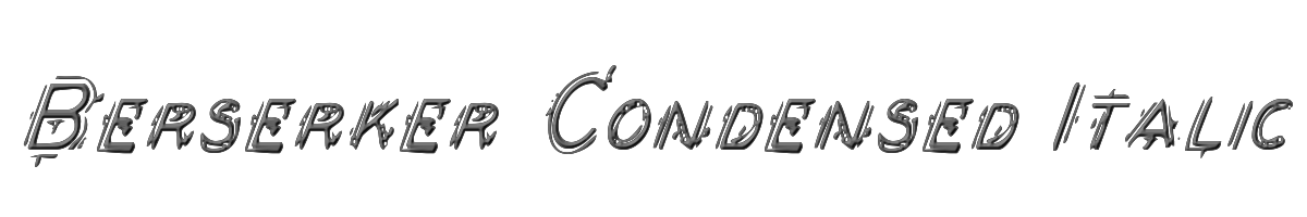 Berserker Condensed Italic 