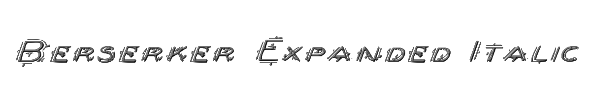 Berserker Expanded Italic 