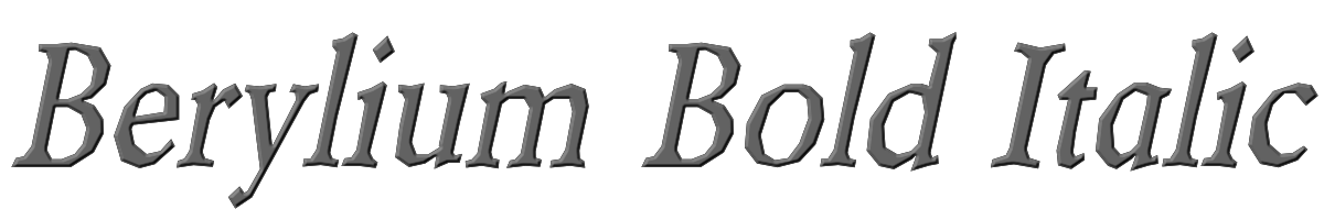 Berylium Bold Italic 