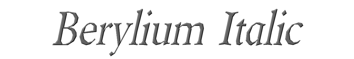 Berylium Italic 