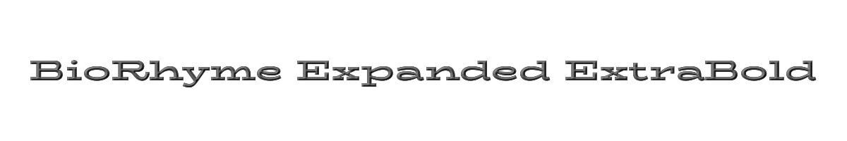 BioRhyme Expanded ExtraBold 