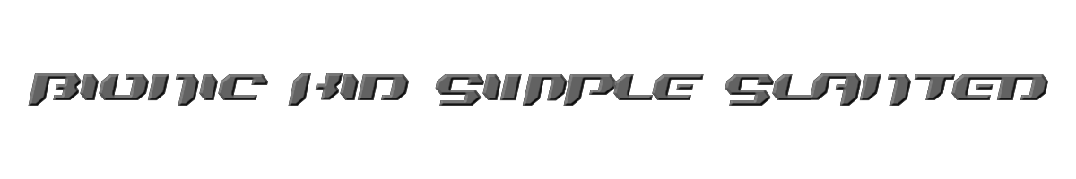 Bionic Kid Simple Slanted 