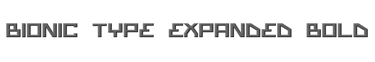 Bionic Type Expanded Bold 
