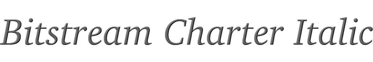 Bitstream Charter Italic 