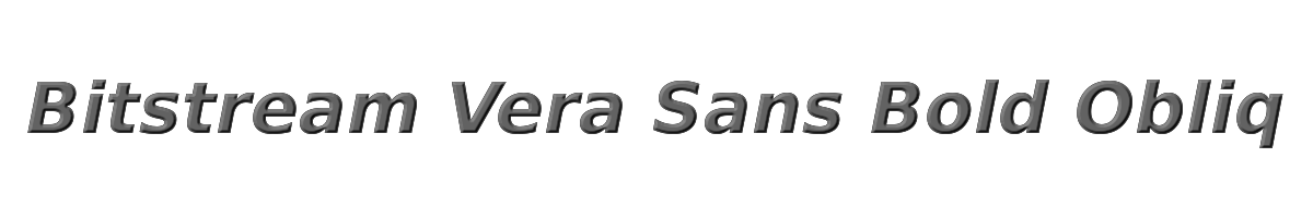 Bitstream Vera Sans Bold Oblique 