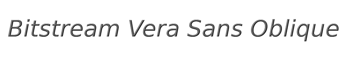 Bitstream Vera Sans Oblique 