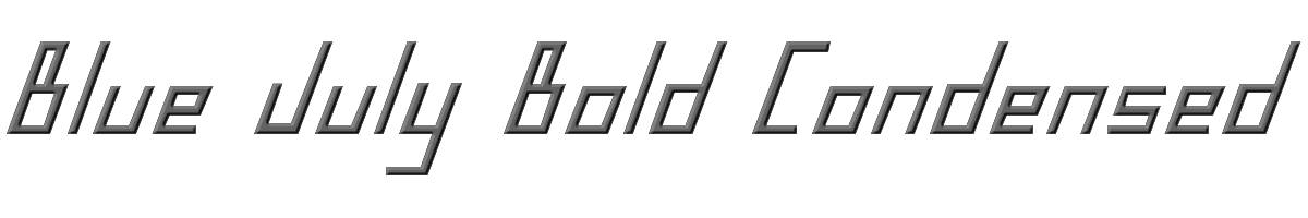 Blue July Bold Condensed 