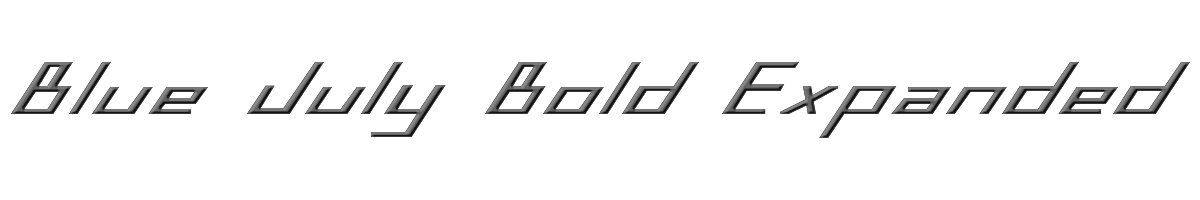 Blue July Bold Expanded 