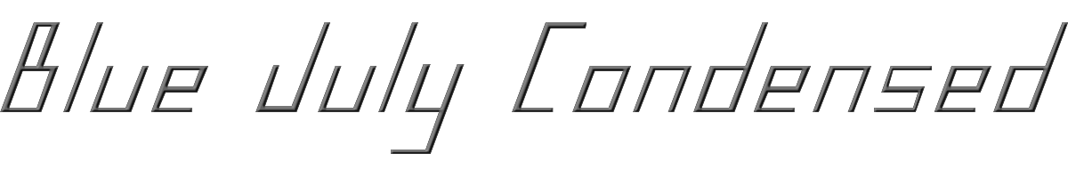Blue July Condensed 