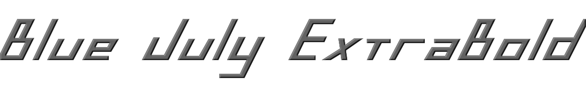 Blue July ExtraBold 