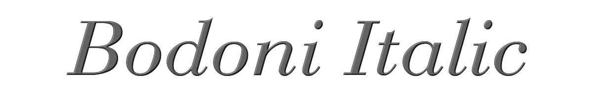 Bodoni Italic 