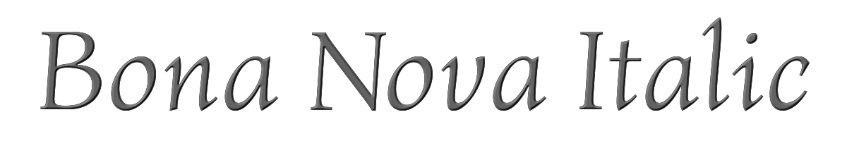 Bona Nova Italic 