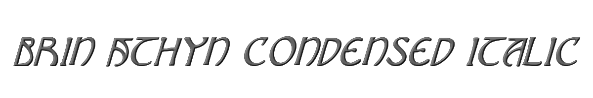 Brin Athyn Condensed Italic 
