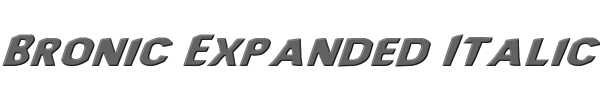 Bronic Expanded Italic 