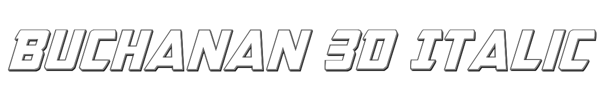 Buchanan 3D Italic 