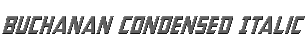 Buchanan Condensed Italic 