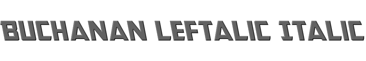 Buchanan Leftalic Italic 