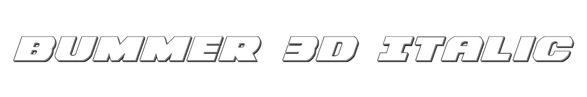Bummer 3D Italic 