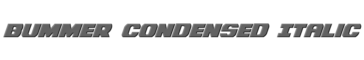 Bummer Condensed Italic 