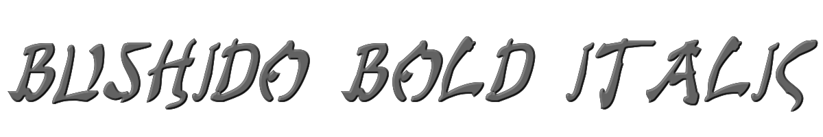 Bushido Bold Italic 