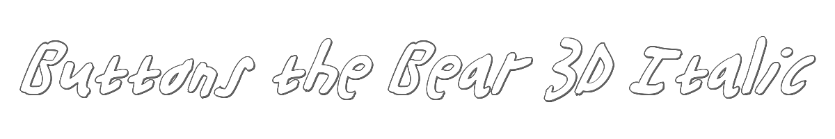 Buttons the Bear 3D Italic 