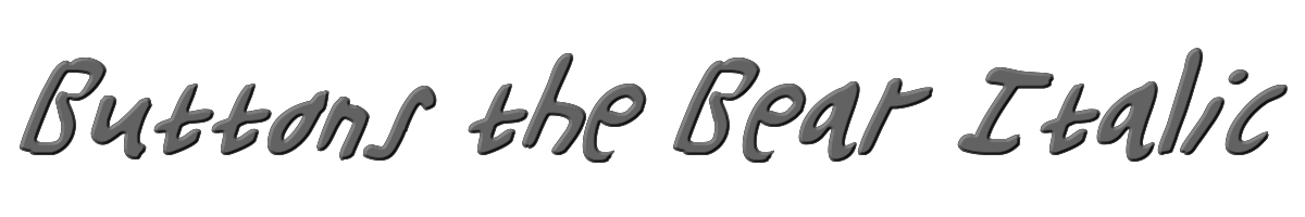 Buttons the Bear Italic 