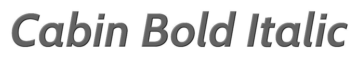 Cabin Bold Italic 