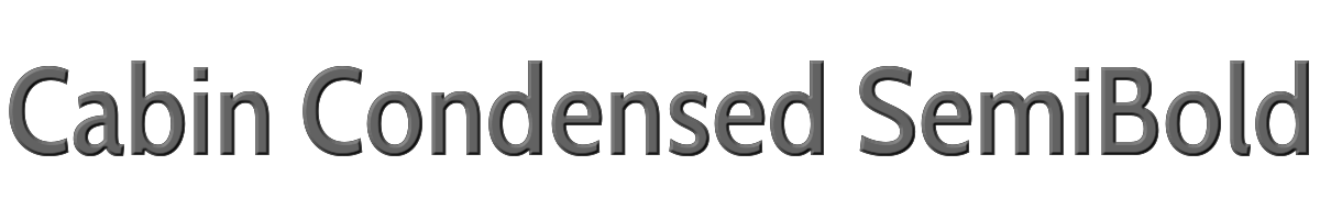 Cabin Condensed SemiBold 