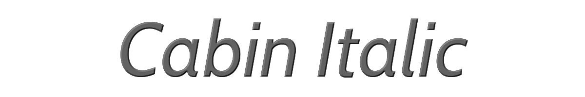 Cabin Italic 